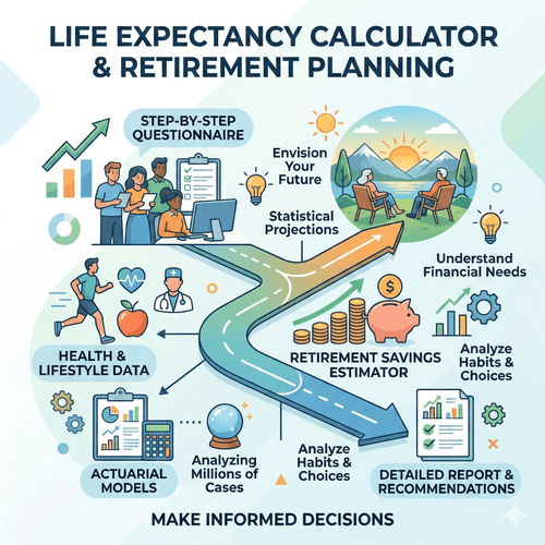 Life Expectancy Calculator — step-by-step retirement and longevity planning